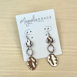 Magnolia Grace - Hammered Drop Earrings